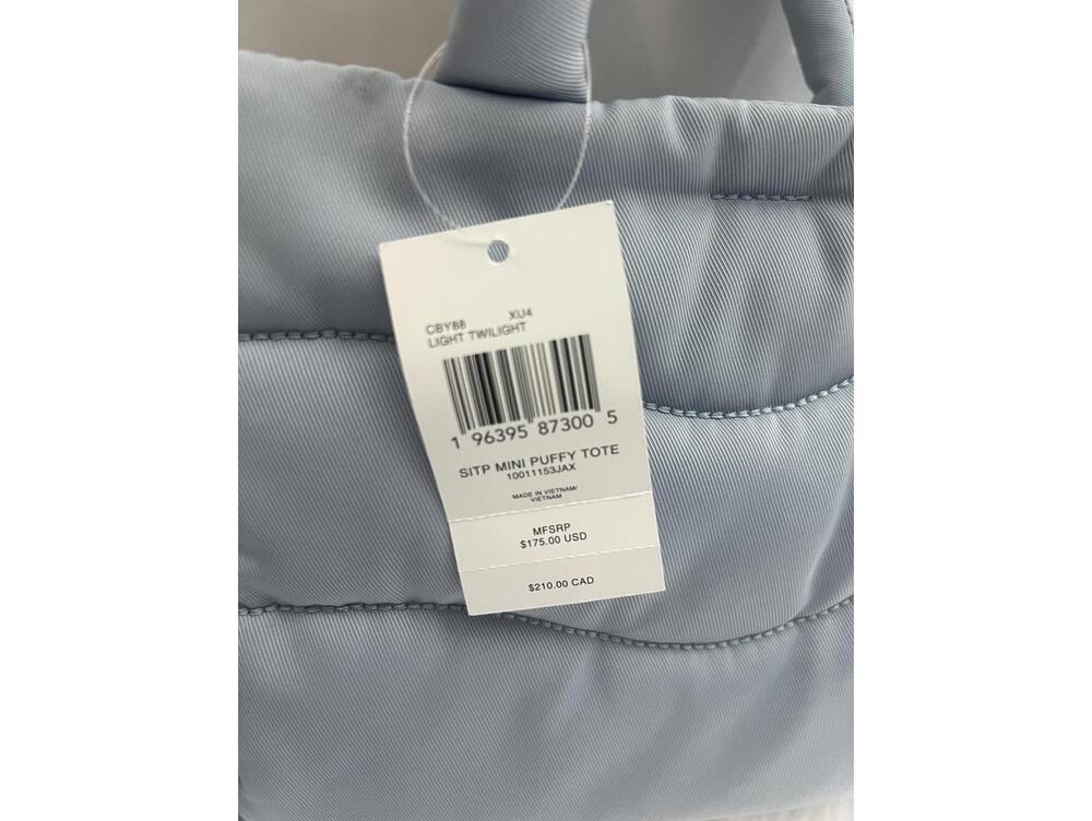 Coachtopia Light Blue Quilted Tote Bag with Adjustable Strap - Picture 4 of 7